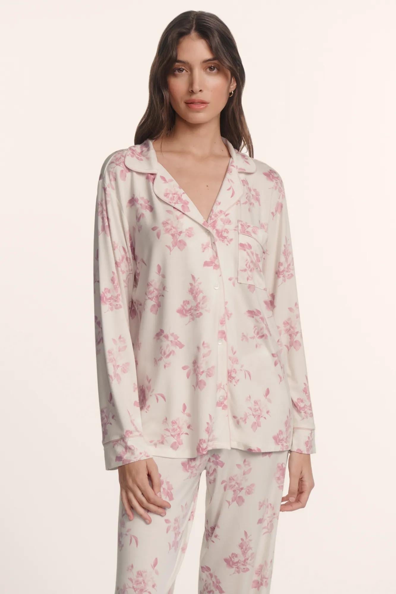 Eberjey Gisele Printed TENCEL™ Modal Long PJ Set