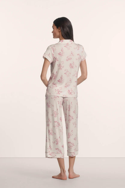 Eberjey Gisele Printed TENCEL™ Modal Short Sleeve Cropped PJ Set