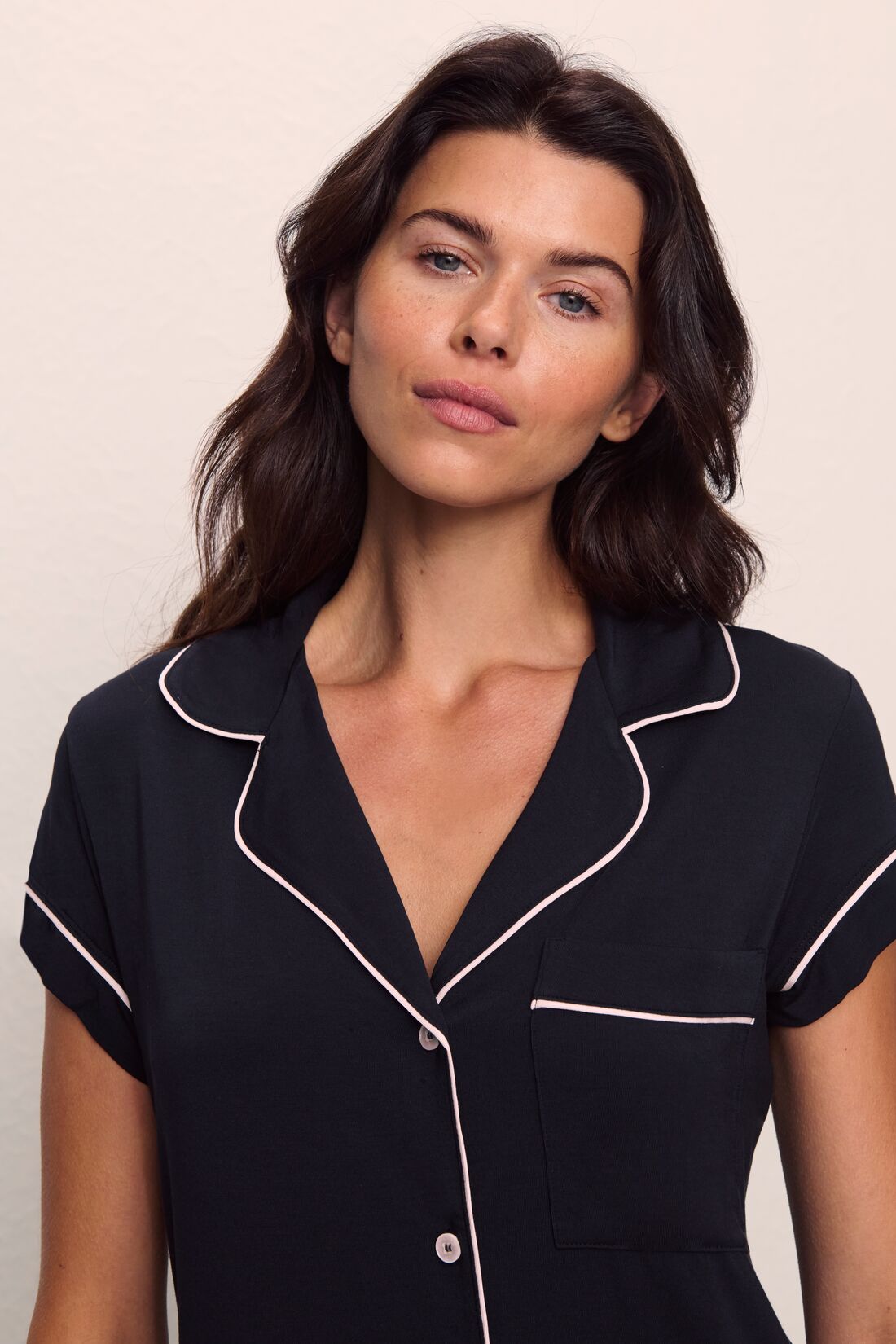 Eberjey Gisele TENCEL™ Modal Short Sleeve Cropped PJ Set