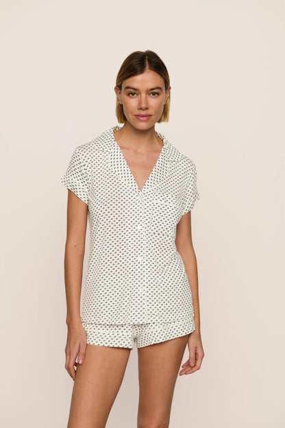 Eberjey Gisele Printed TENCEL™ Modal Shortie Short PJ Set
