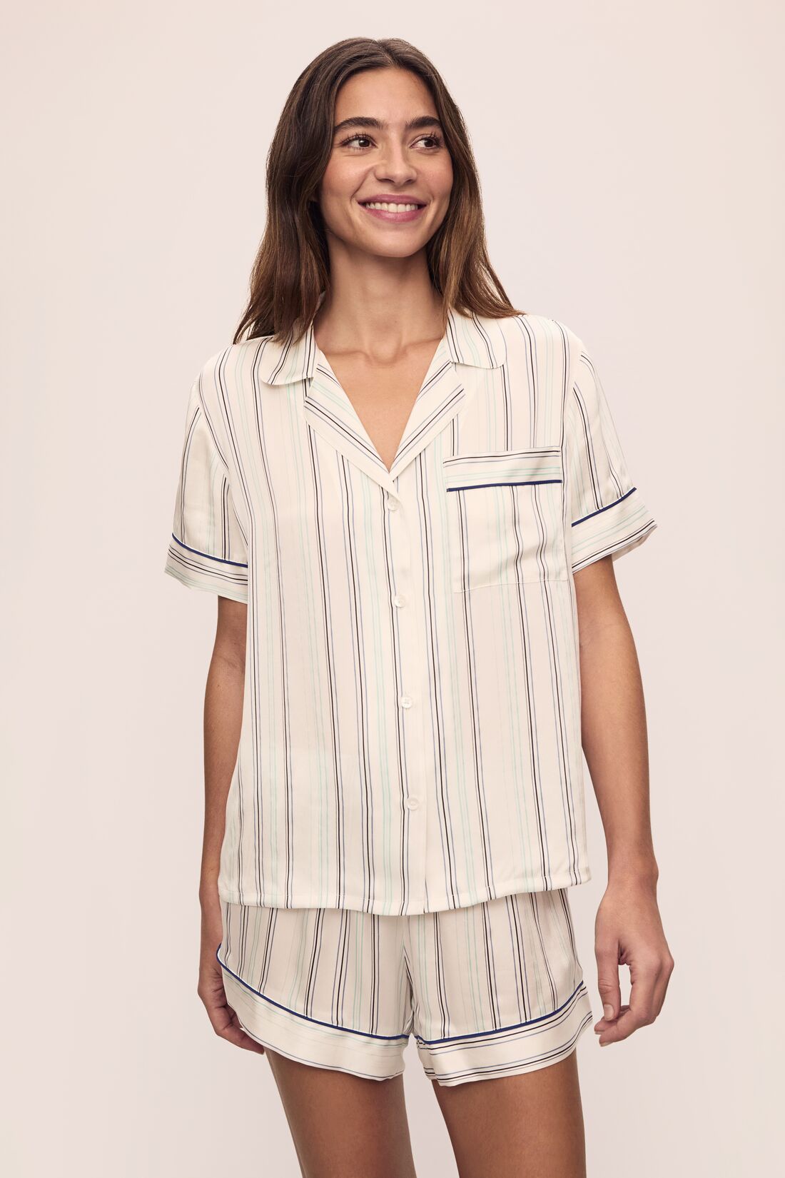 Eberjey Inez Washable Silk Printed Short PJ Set