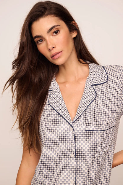 Eberjey Gisele Printed TENCEL™ Modal Shortie Short PJ Set