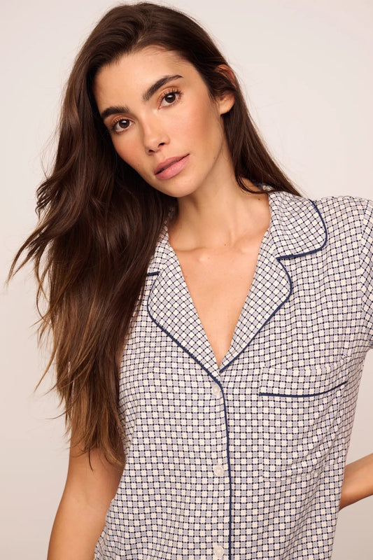 Eberjey Gisele Printed TENCEL™ Modal Shortie Short PJ Set