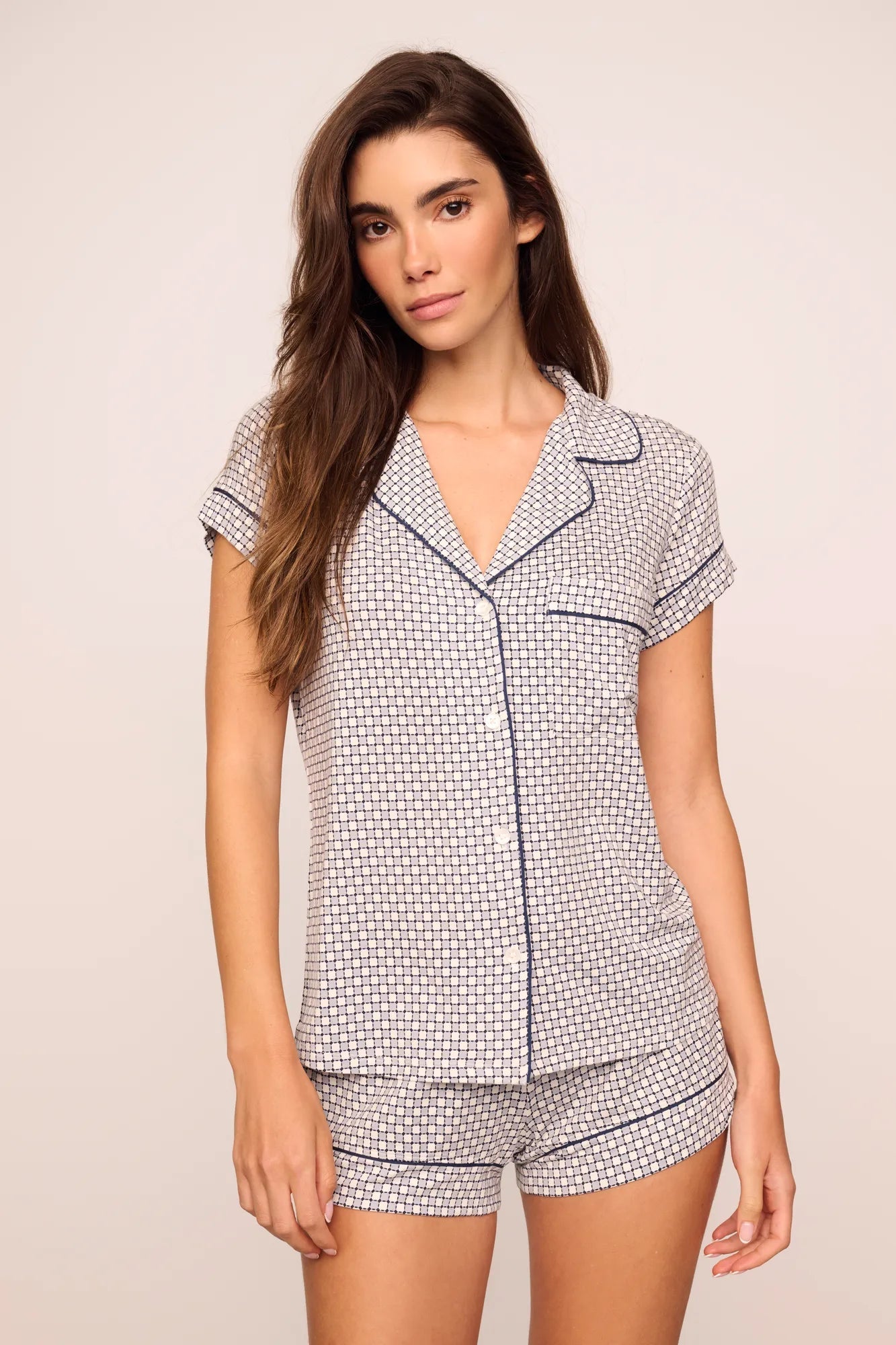 Eberjey Gisele Printed TENCEL™ Modal Shortie Short PJ Set