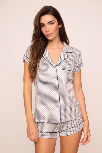 Eberjey Gisele Printed TENCEL™ Modal Shortie Short PJ Set