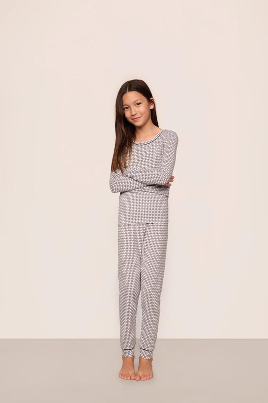 Eberjey Kids Printed TENCEL™ Modal Unisex Long PJ Set