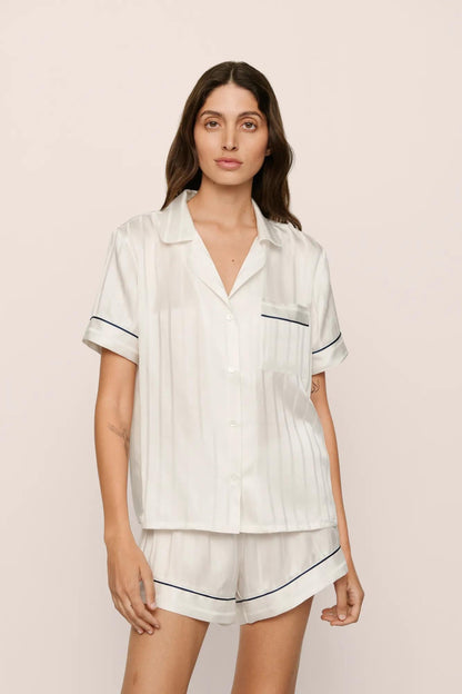 Eberjey Inez Washable Silk Jacquard Short PJ Set