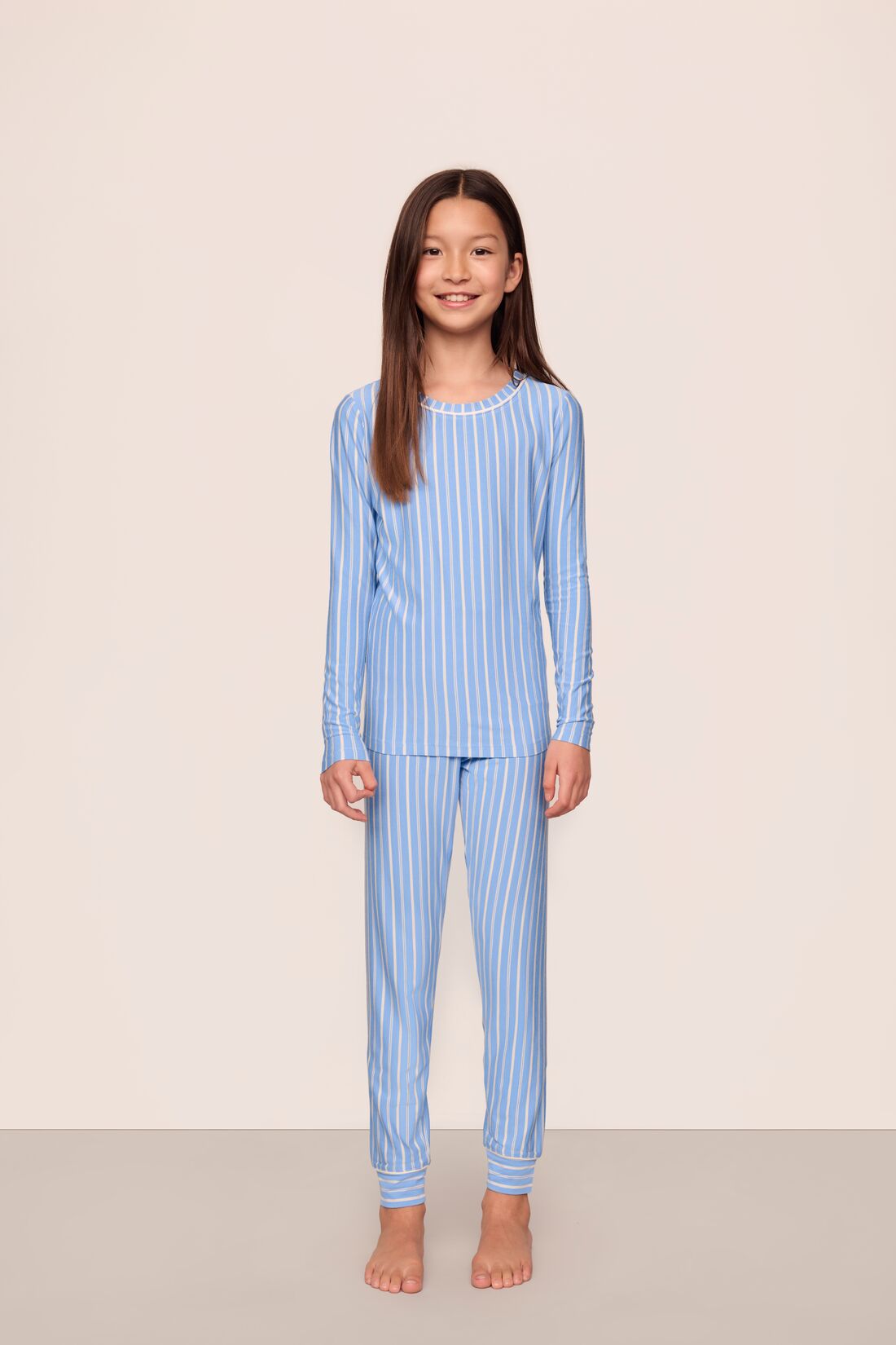 Eberjey Kids Printed TENCEL™ Modal Unisex Long PJ Set