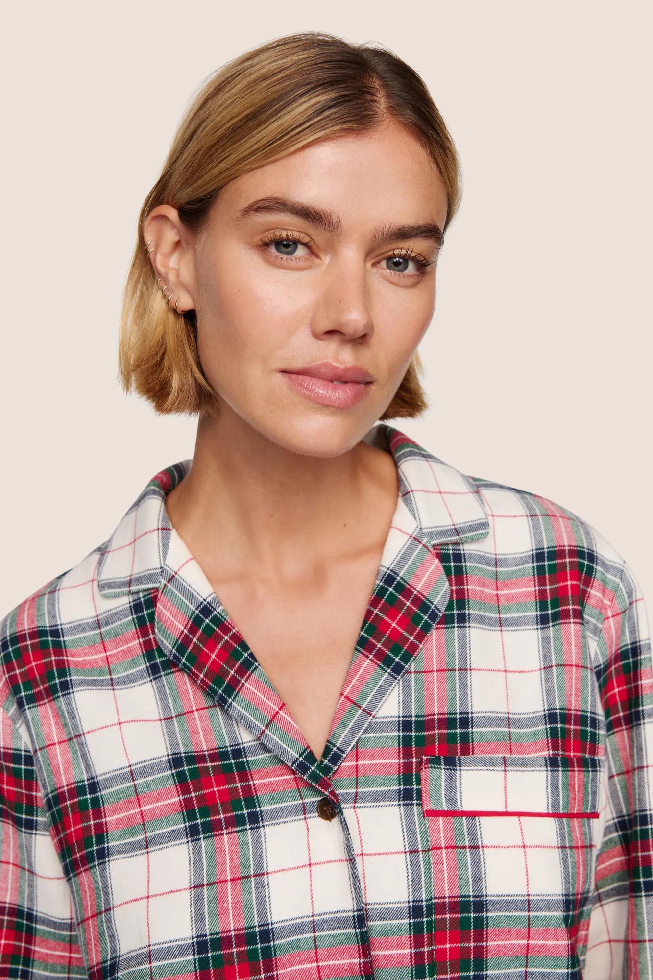 Eberjey Flannel Long PJ Set