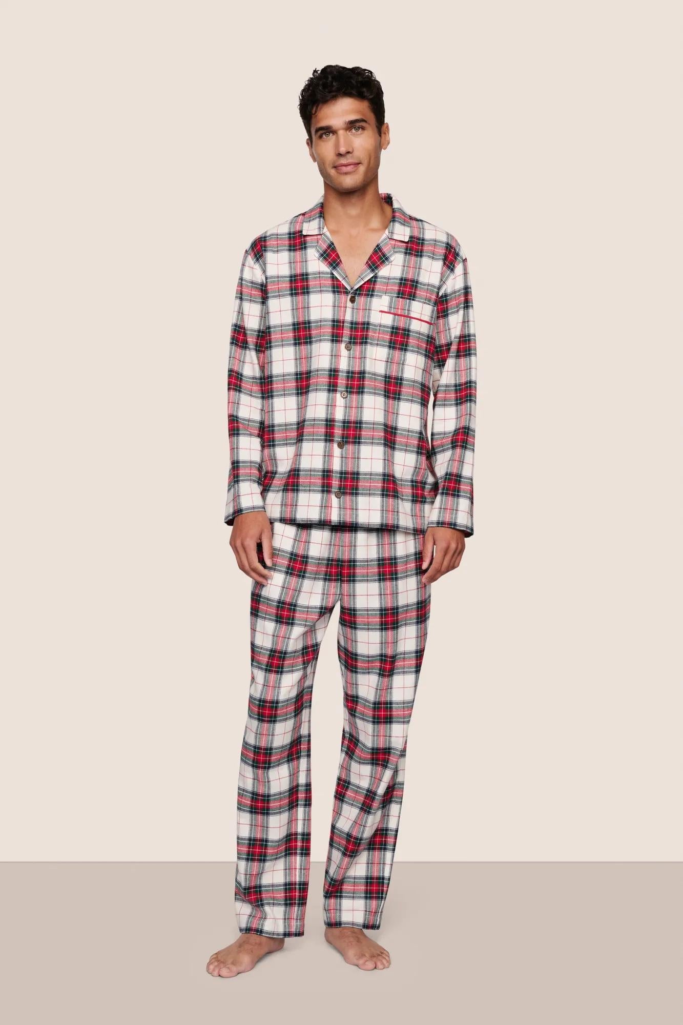 Eberjey Men's Flannel Long PJ Set