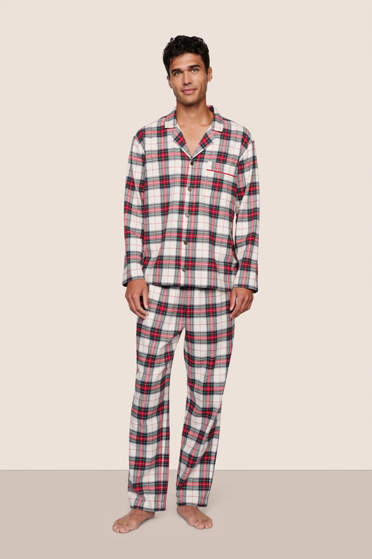 Eberjey Men's Flannel Long PJ Set