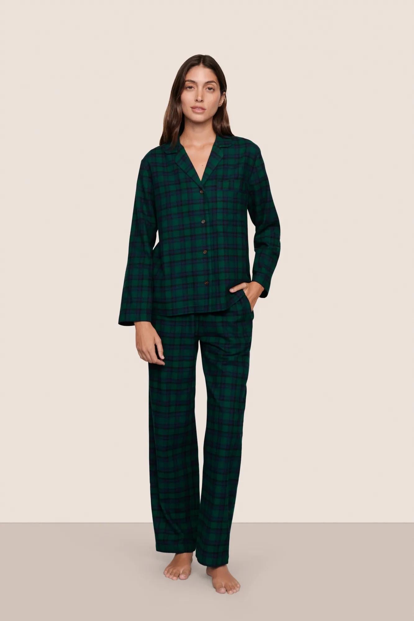 Eberjey Flannel Long PJ Set