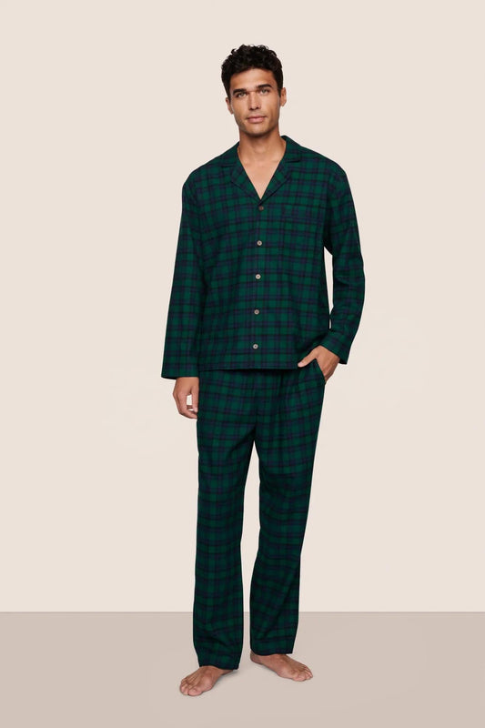 Eberjey Men's Flannel Long PJ Set