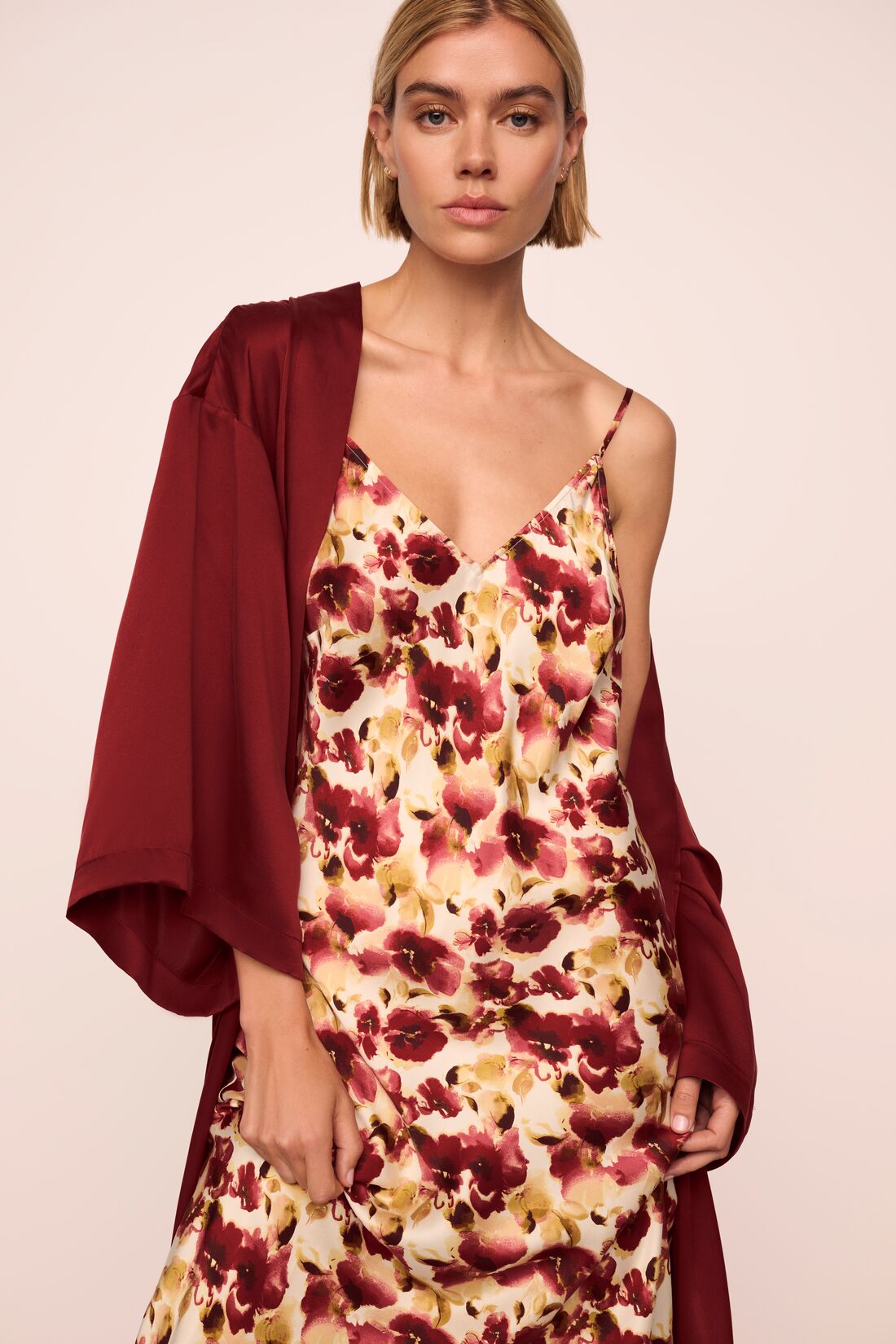 Eberjey Eberjey x Lily Aldridge - Inez Washable Silk Printed Slip