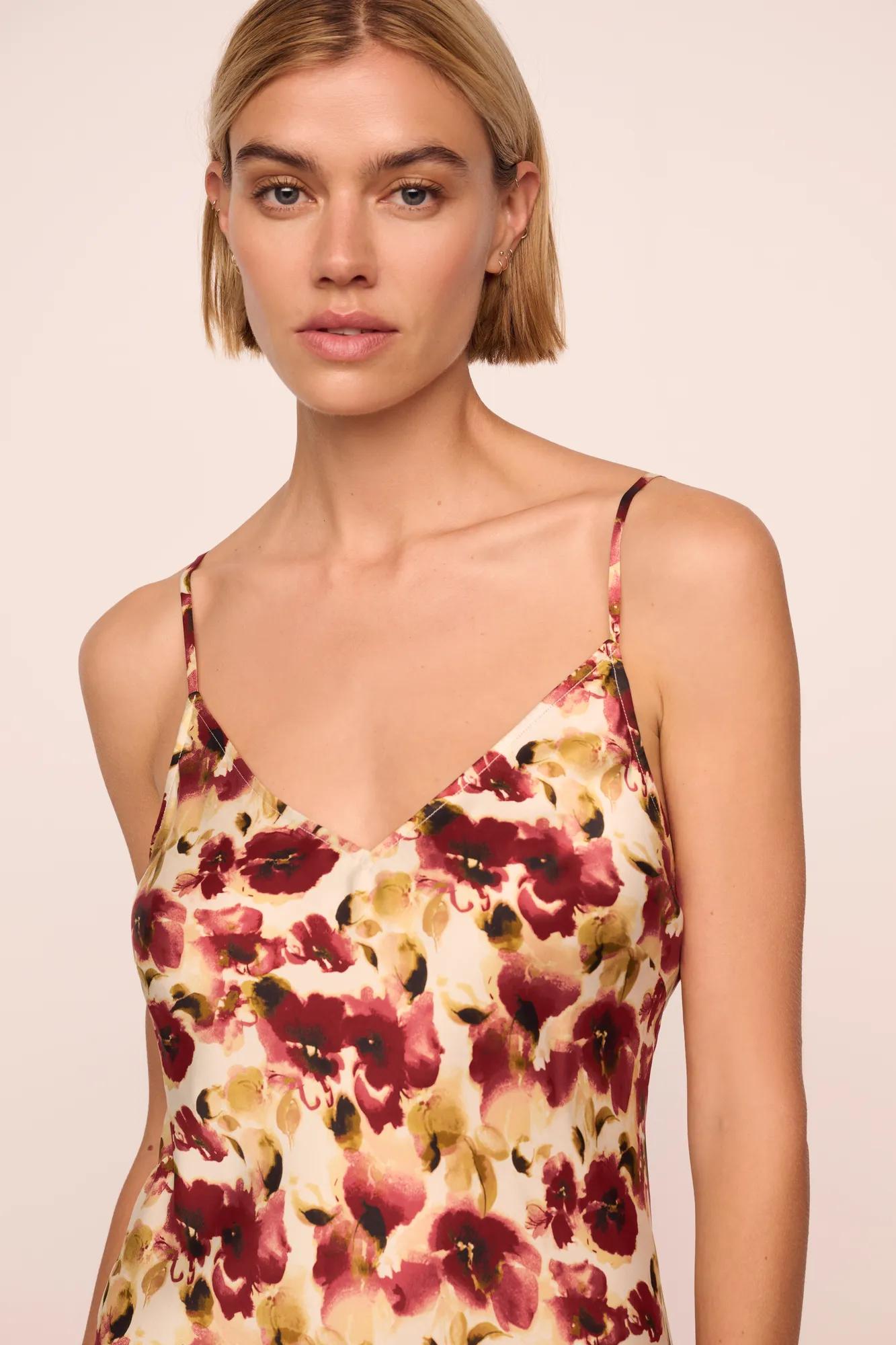 Eberjey Eberjey x Lily Aldridge - Inez Washable Silk Printed Slip