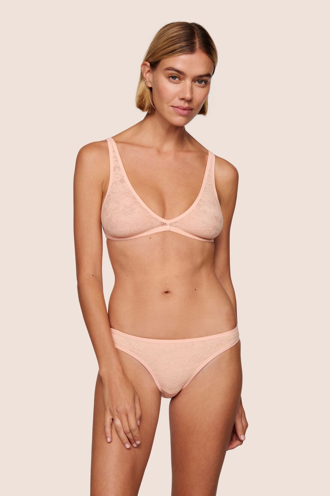 Eberjey Soft Stretch Recycled Lace Plunge Bralette