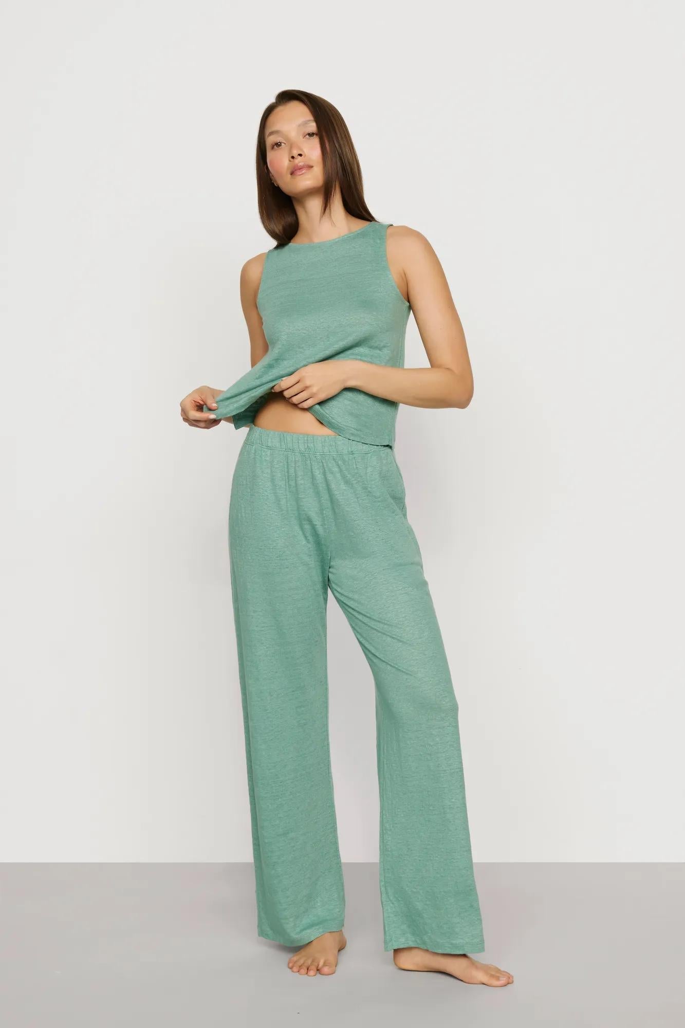 Eberjey Organic Linen Knit High Waisted Pant