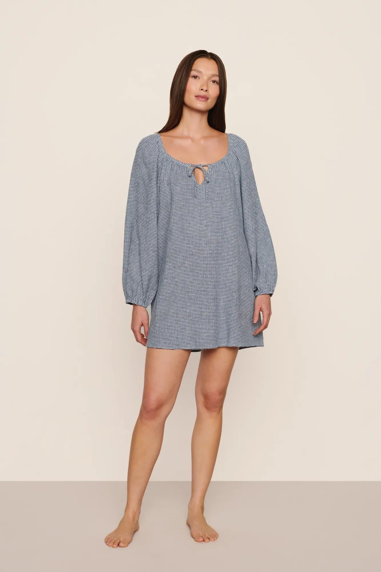 Eberjey Linen Blend Short Dress