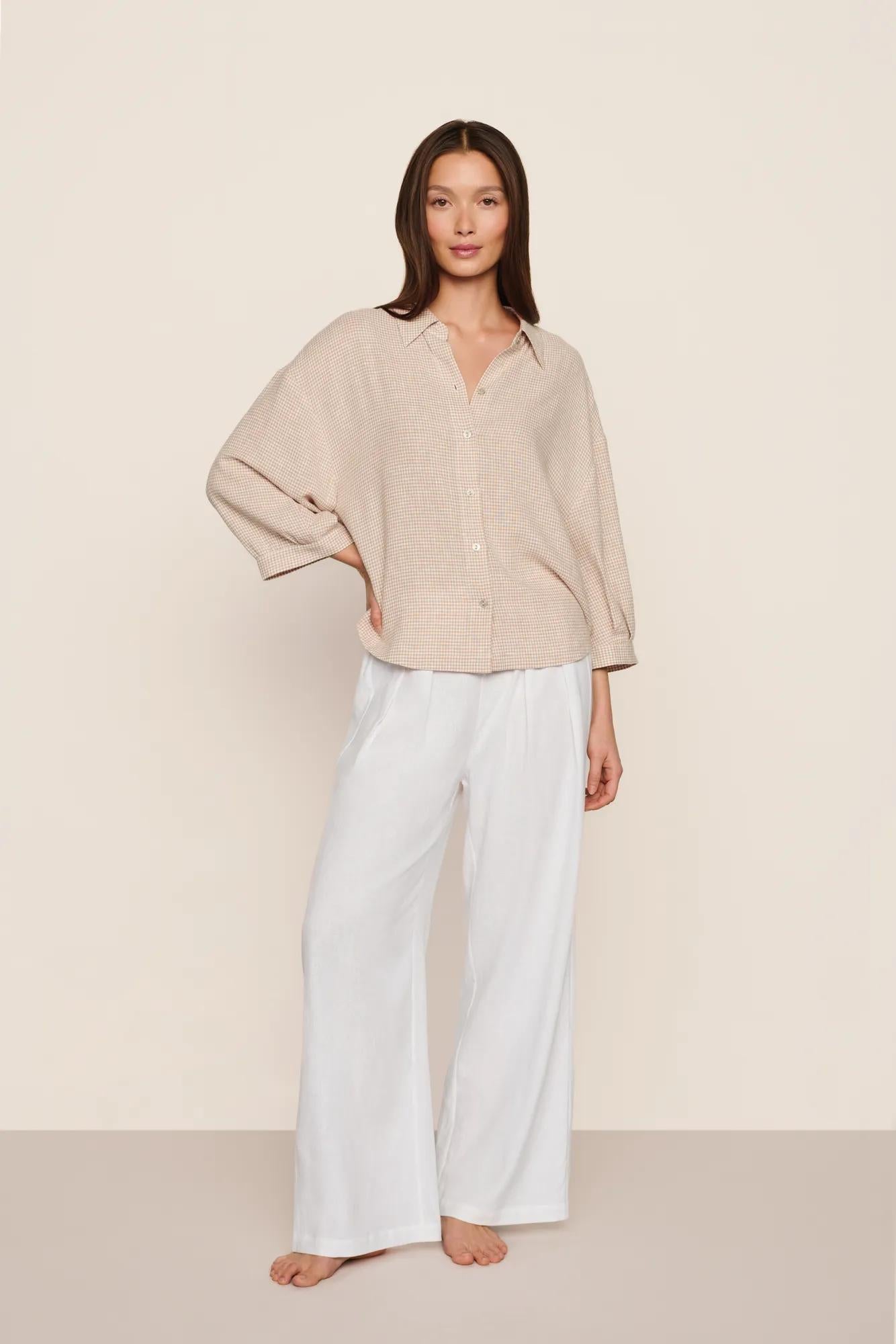 Eberjey Linen Blend Relaxed Top