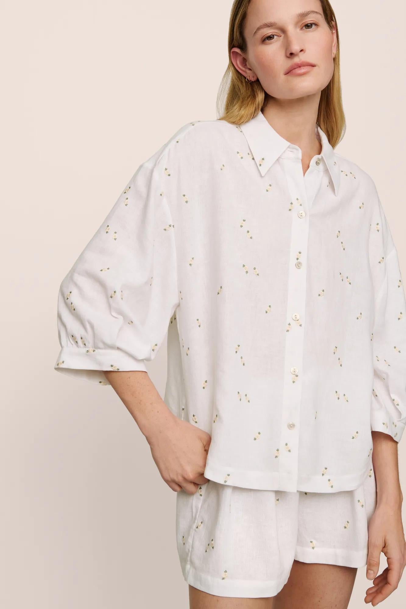 Eberjey Linen Blend Relaxed Top