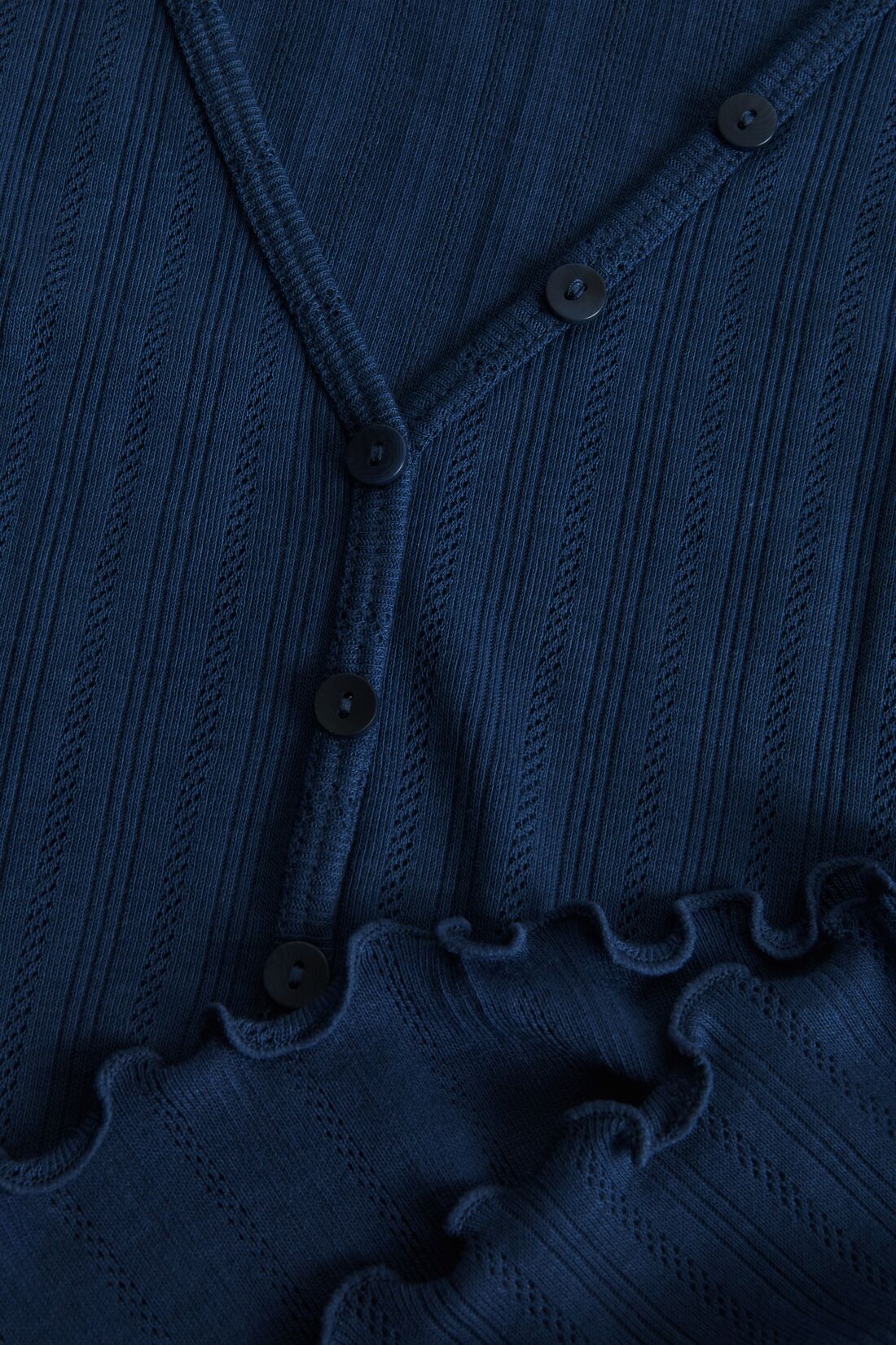 Eberjey Pointelle V Neck Henley