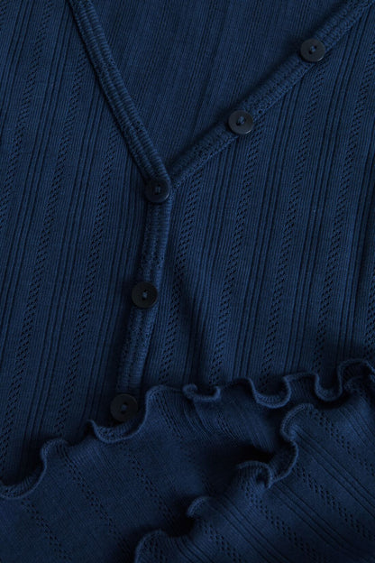 Eberjey Pointelle V Neck Henley