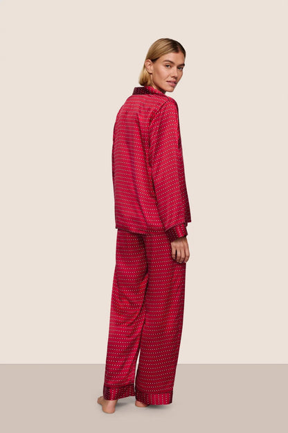 Eberjey Inez Washable Silk Printed Long PJ Set