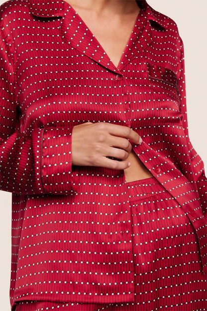 Eberjey Inez Washable Silk Printed Long PJ Set