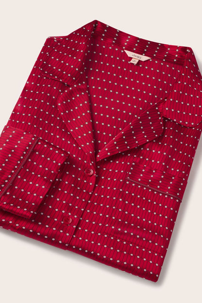 Eberjey Inez Washable Silk Printed Long PJ Set