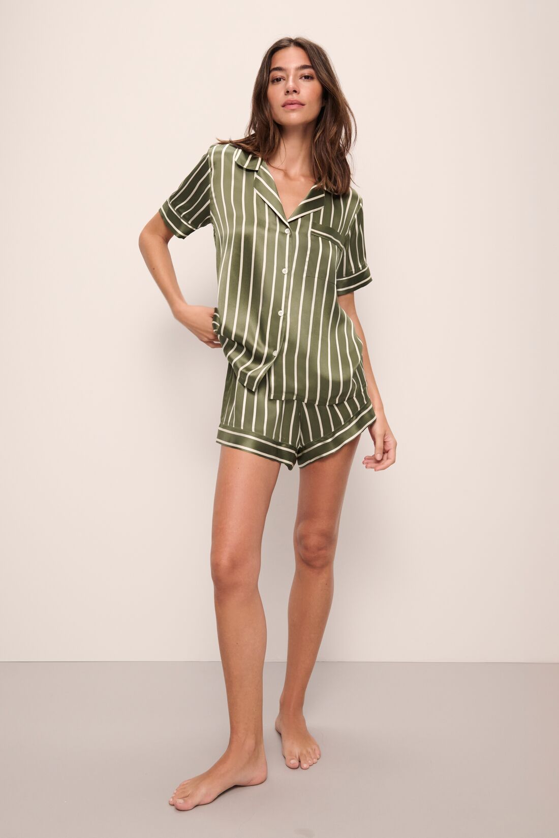 Eberjey Inez Washable Silk Printed Short PJ Set
