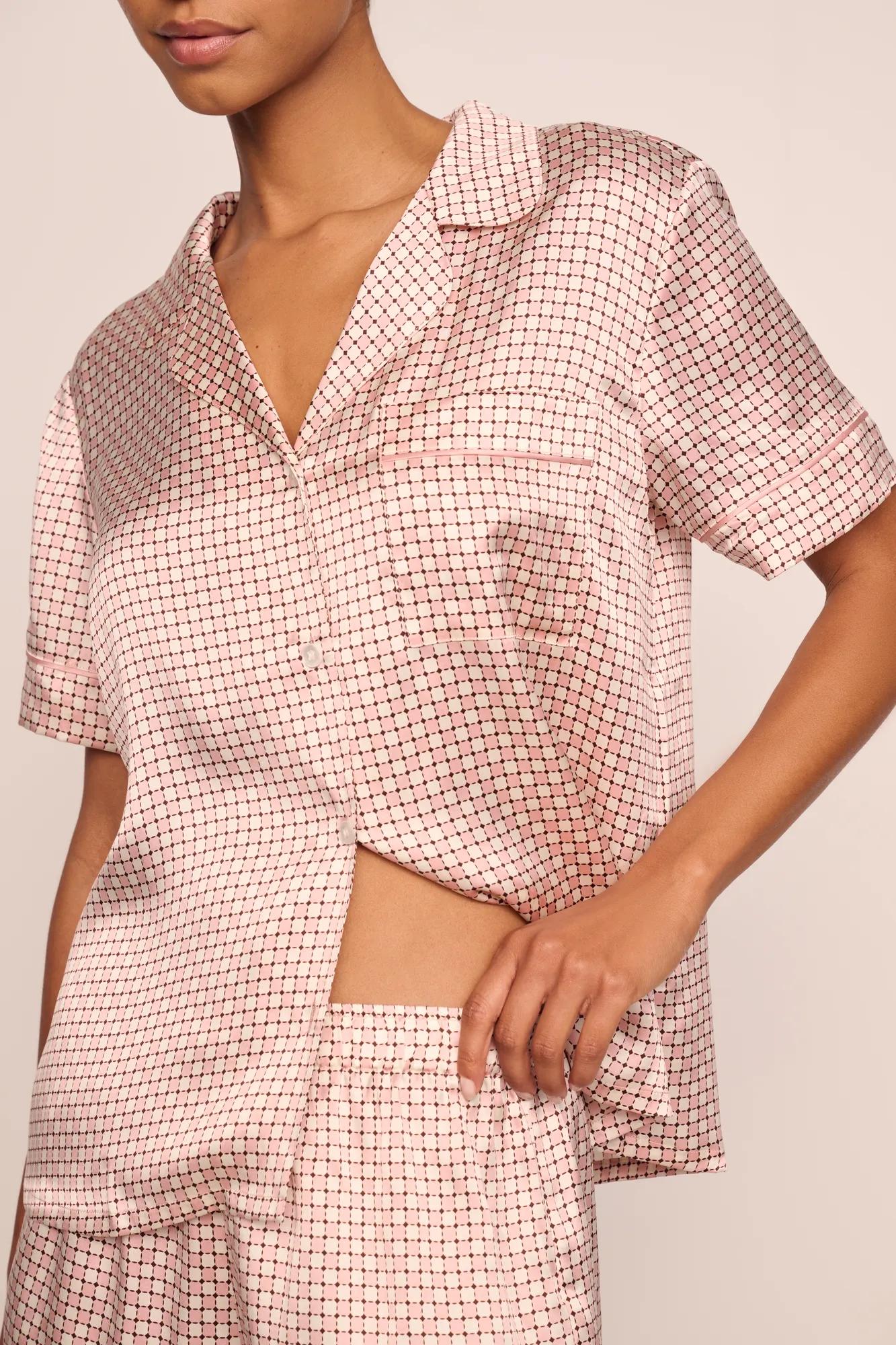 Eberjey Inez Washable Silk Printed Short PJ Set