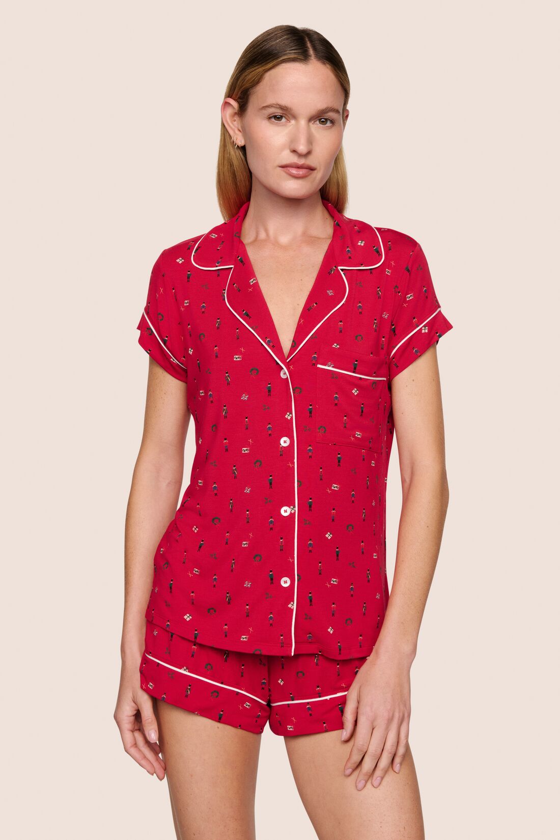 Eberjey Gisele Printed TENCEL™ Modal Shortie Short PJ Set