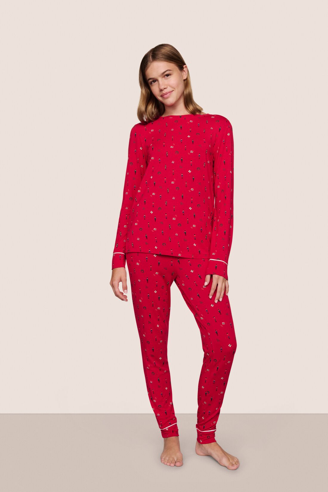 Eberjey Gisele Printed TENCEL™ Modal Crewneck PJ Set