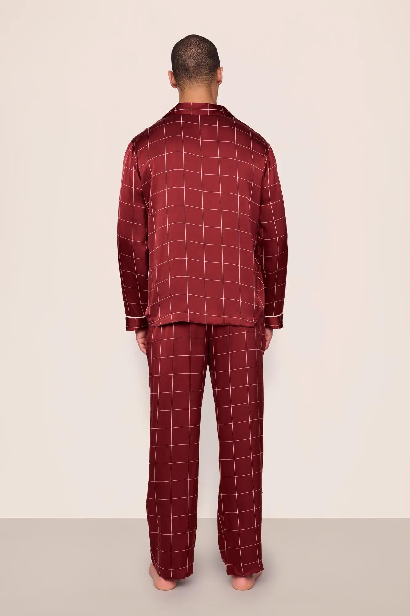 Eberjey Eberjey x Lily Aldridge - Charles Washable Silk Printed Long PJ Set