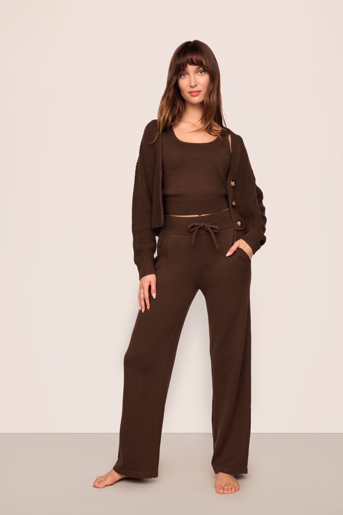 Eberjey Recycled Sweater Cropped Cardigan
