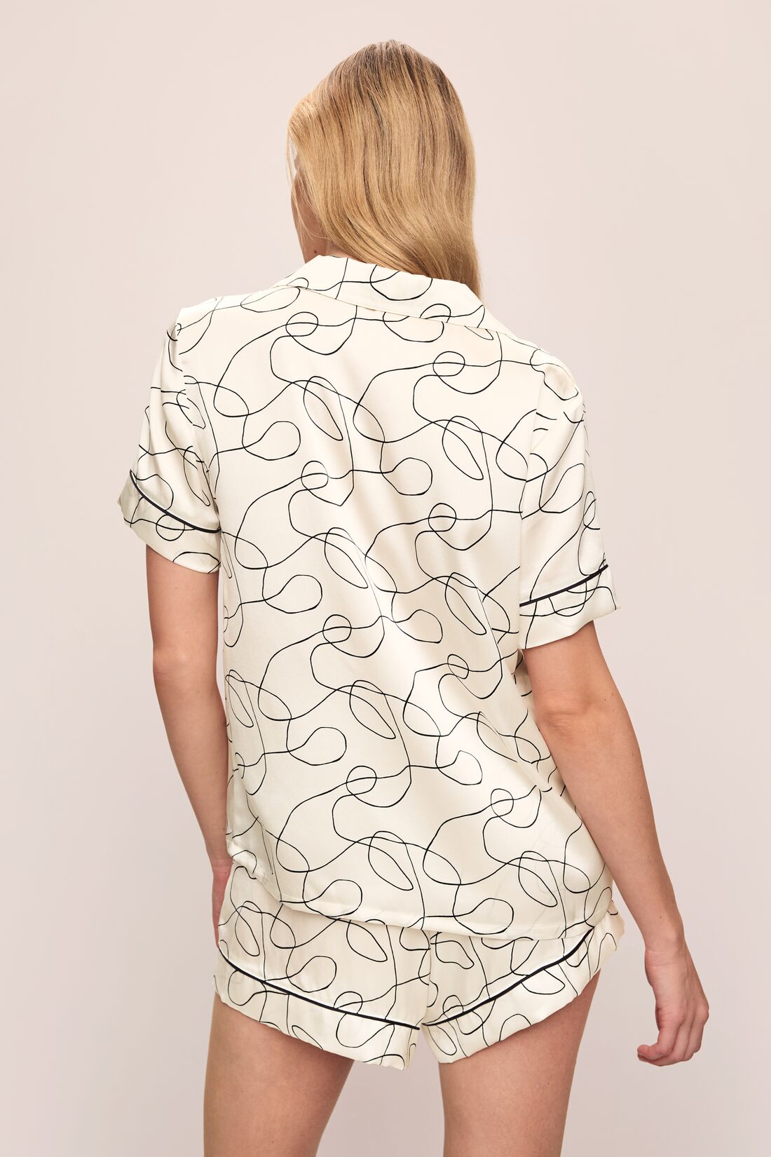 Eberjey Inez Washable Silk Printed Short PJ Set