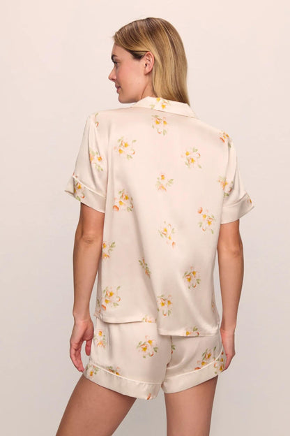 Eberjey Inez Washable Silk Printed Short PJ Set