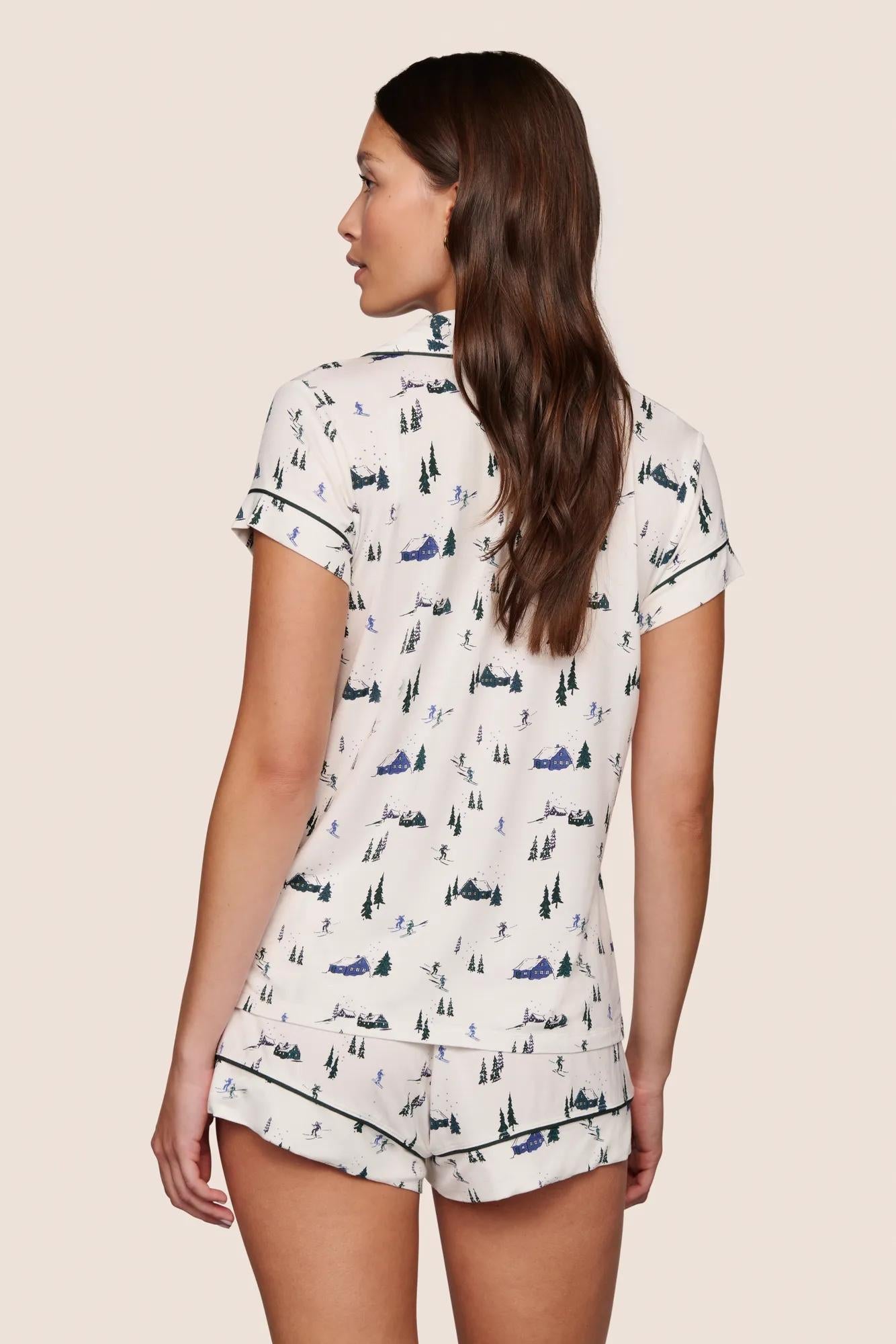 Eberjey Gisele Printed TENCEL™ Modal Shortie Short PJ Set