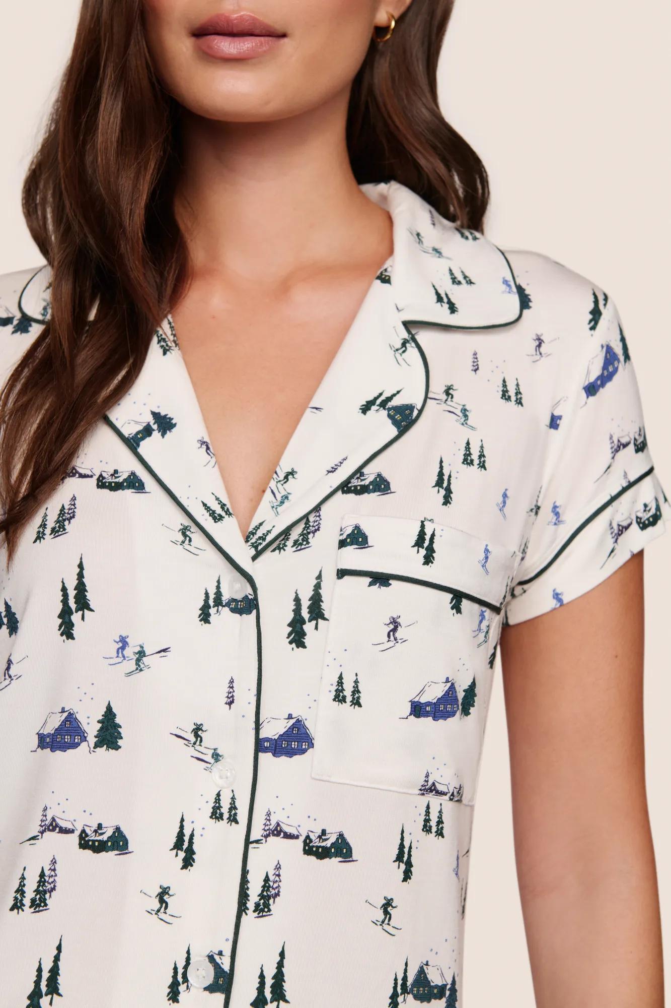 Eberjey Gisele Printed TENCEL™ Modal Shortie Short PJ Set