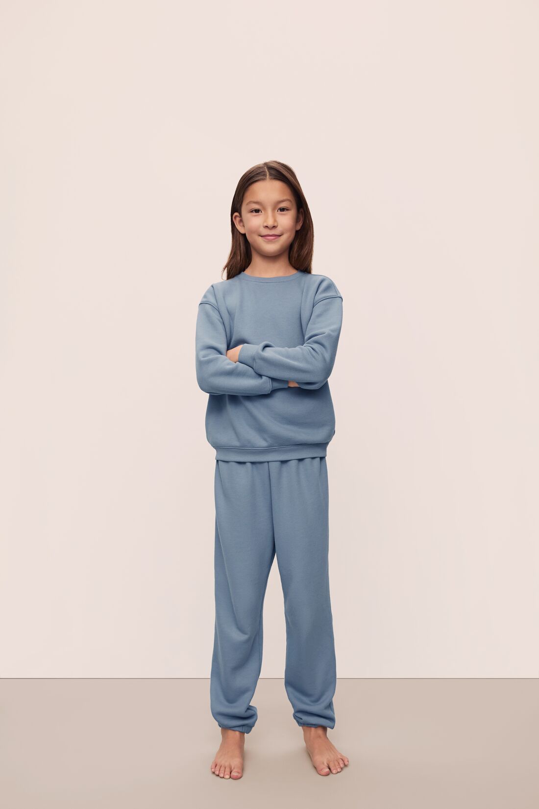 Eberjey Kid's French Terry Sweatshirt and Jogger Set