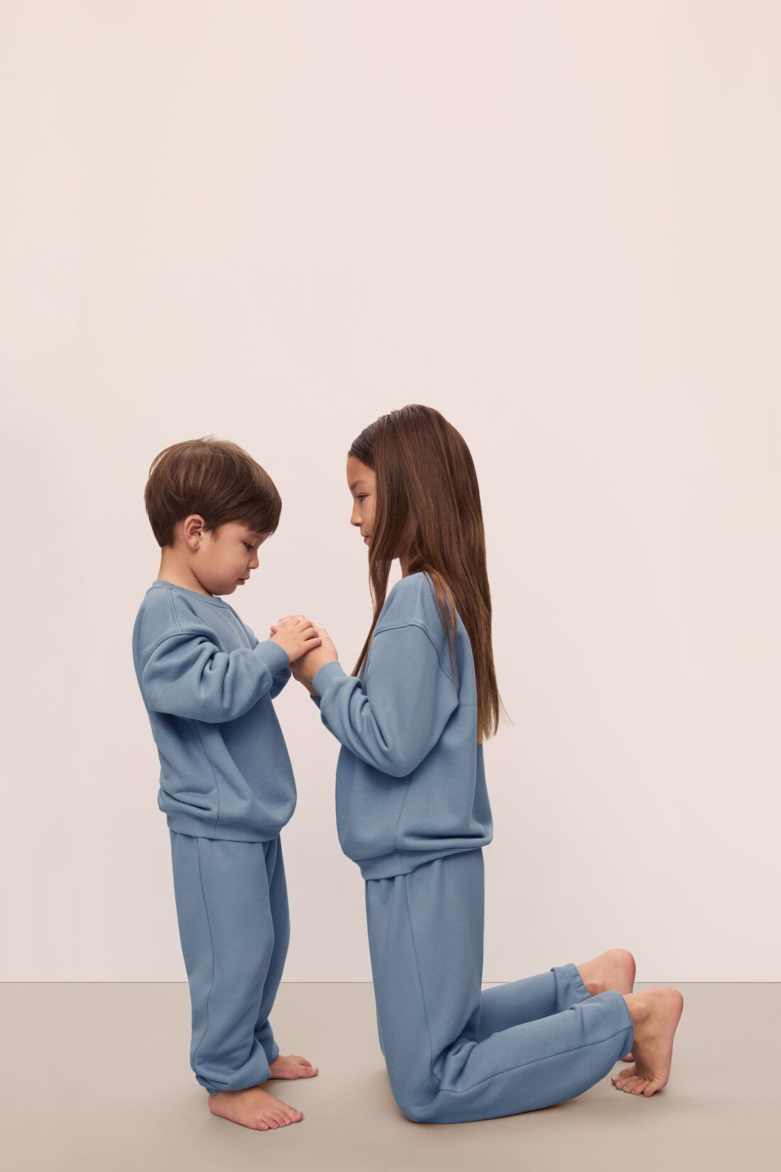 Eberjey Kid's French Terry Sweatshirt and Jogger Set