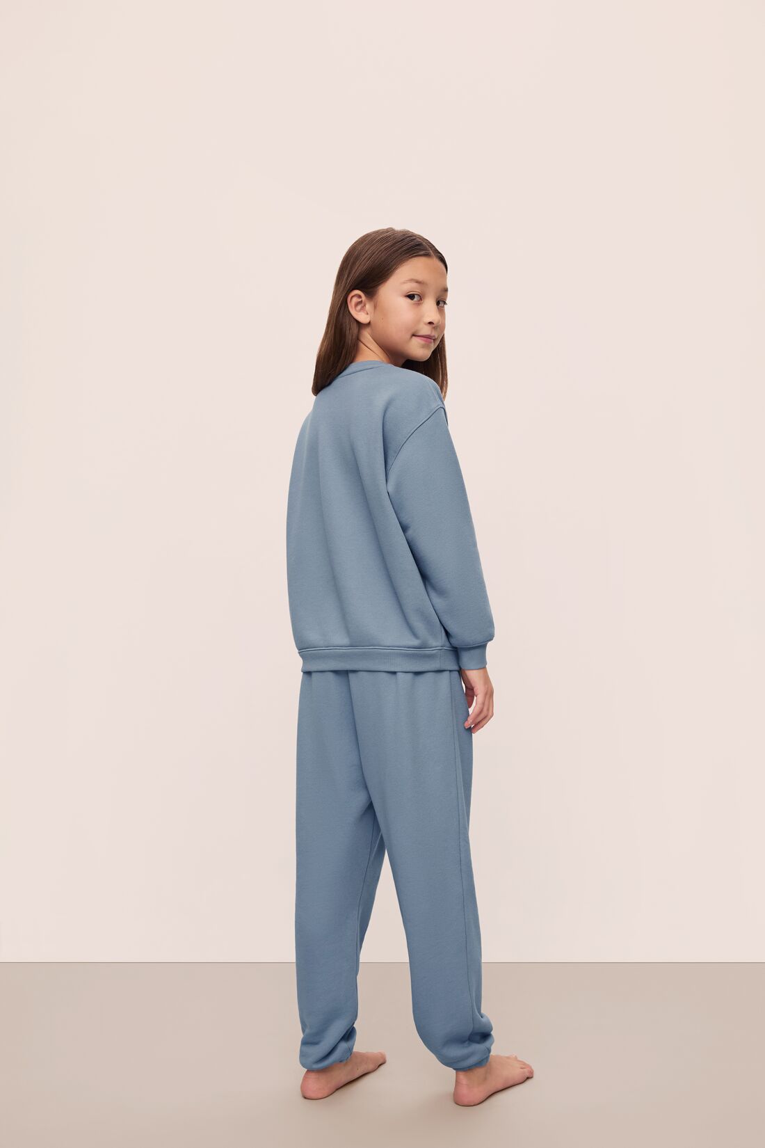 Eberjey Kid's French Terry Sweatshirt and Jogger Set