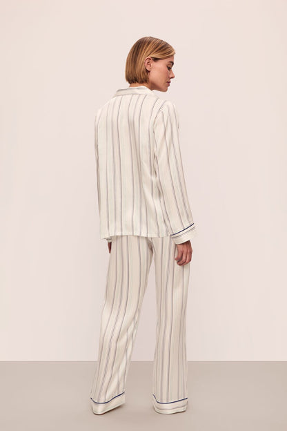 Eberjey Inez Washable Silk Printed Long PJ Set