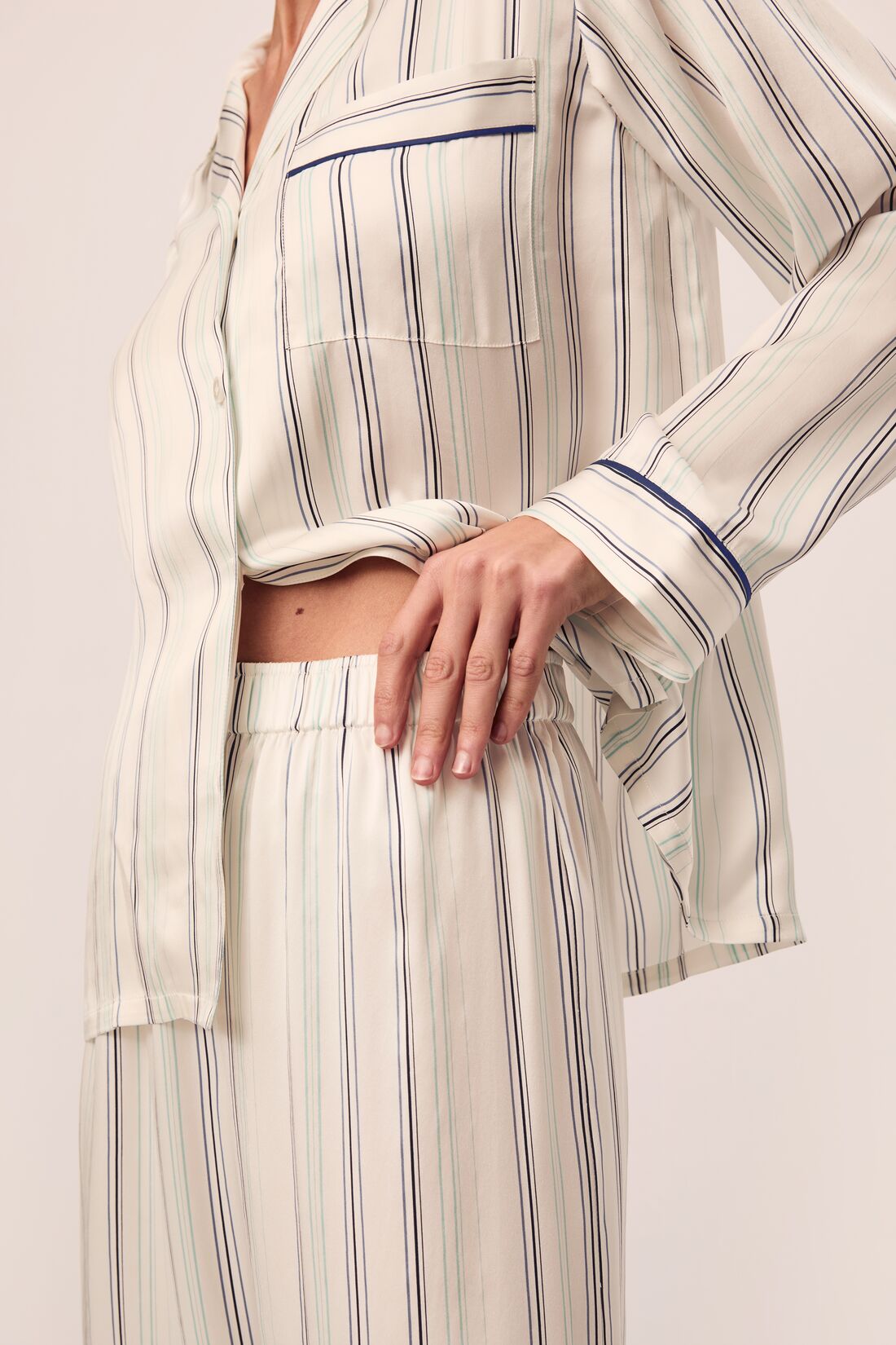 Eberjey Inez Washable Silk Printed Long PJ Set