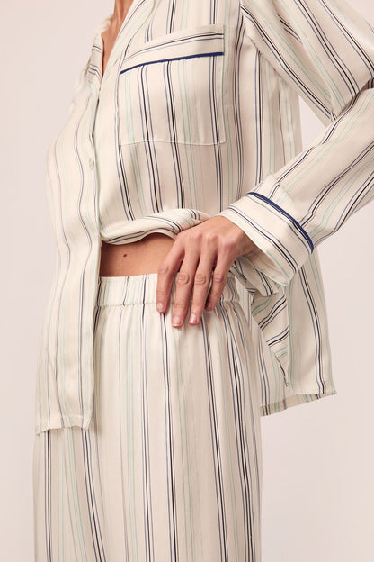 Eberjey Inez Washable Silk Printed Long PJ Set