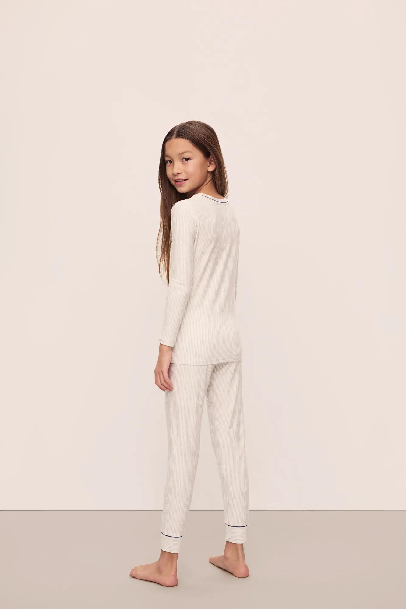 Eberjey Kids Printed TENCEL™ Modal Unisex Long PJ Set