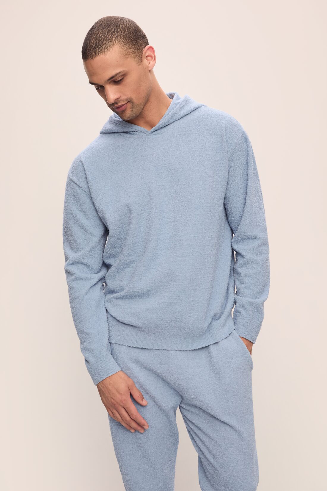 Eberjey Men's Recycled Boucle Hoodie