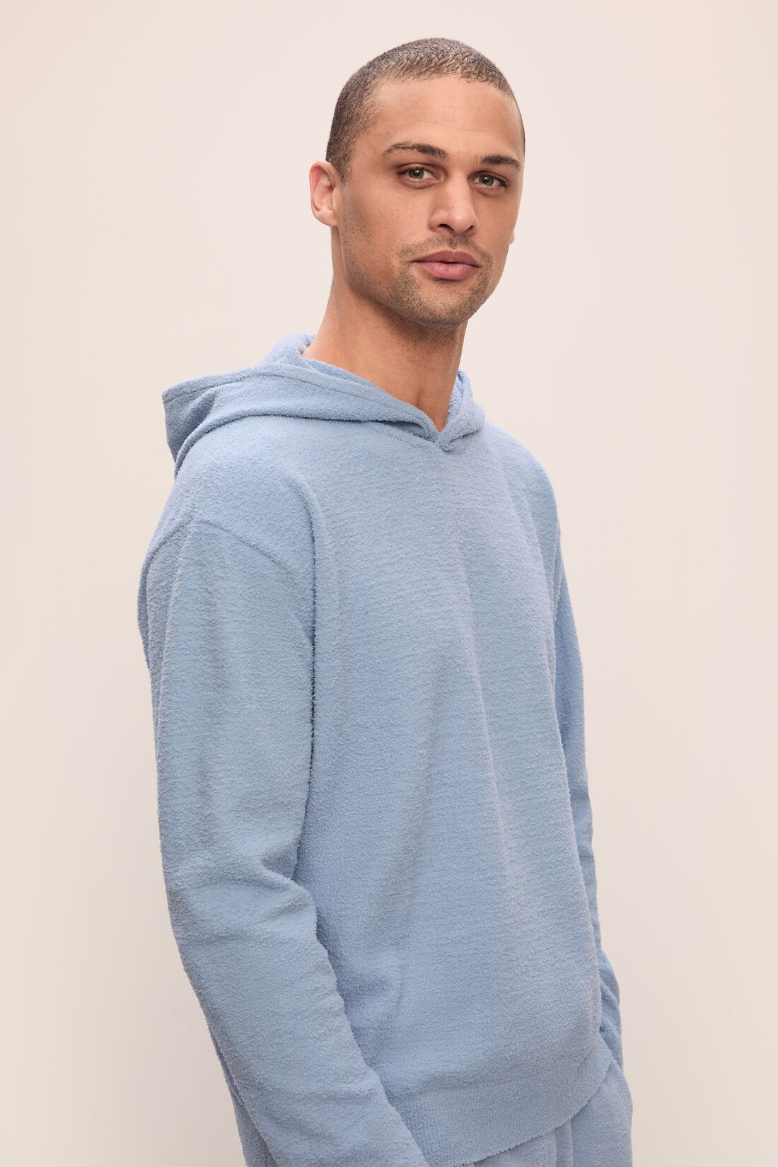 Eberjey Men's Recycled Boucle Hoodie