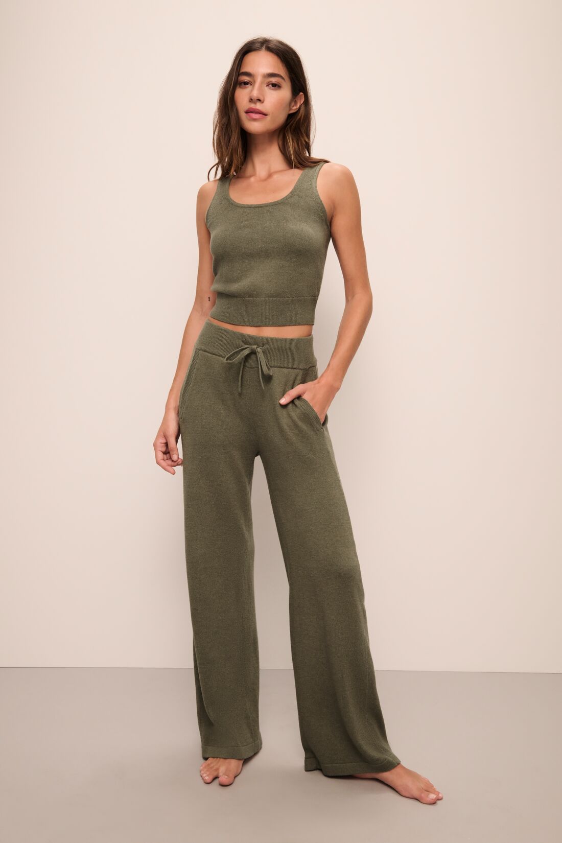 Eberjey Recycled Sweater Cropped Tank