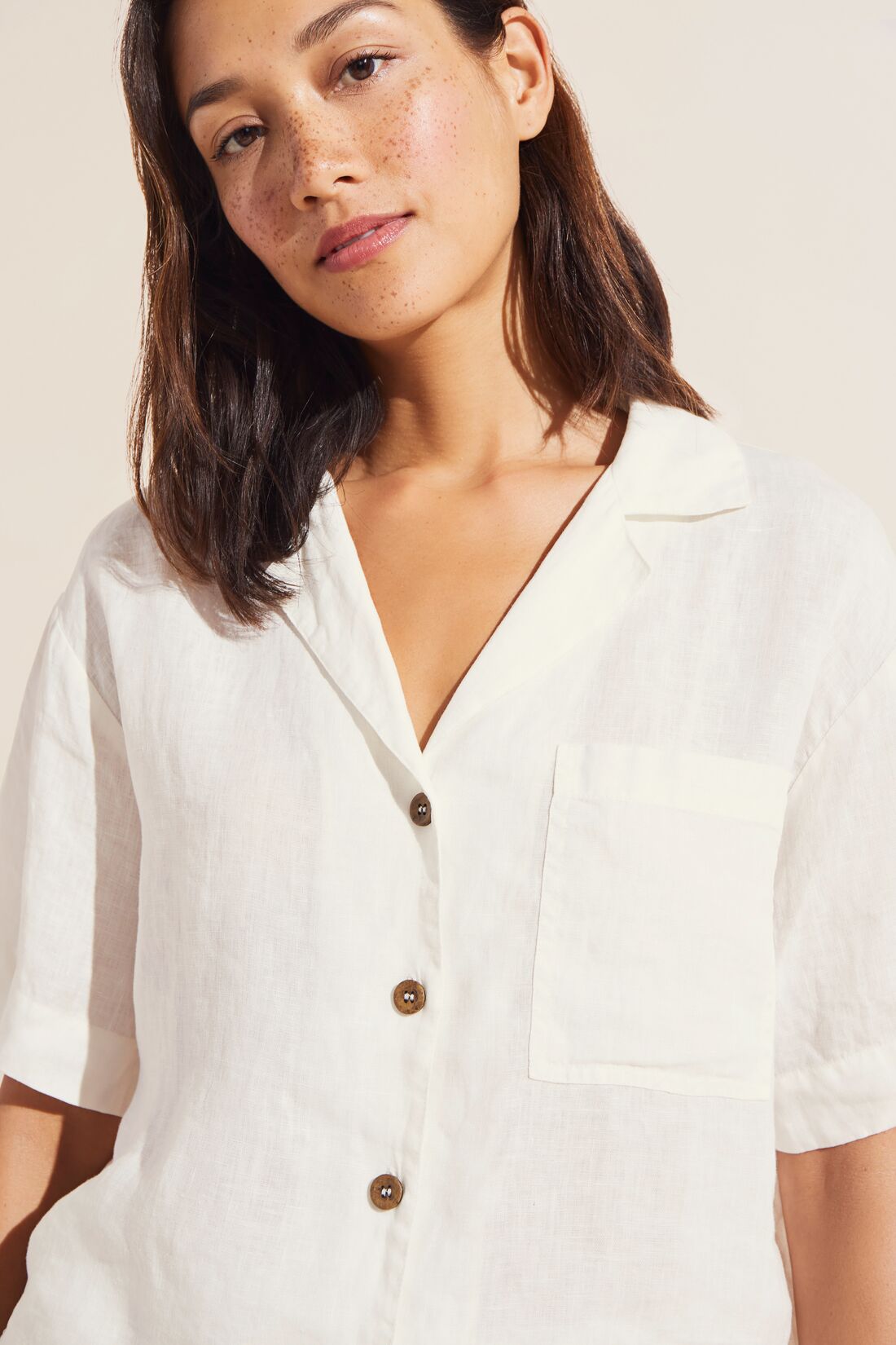 Eberjey Garment Dyed Linen Short Set